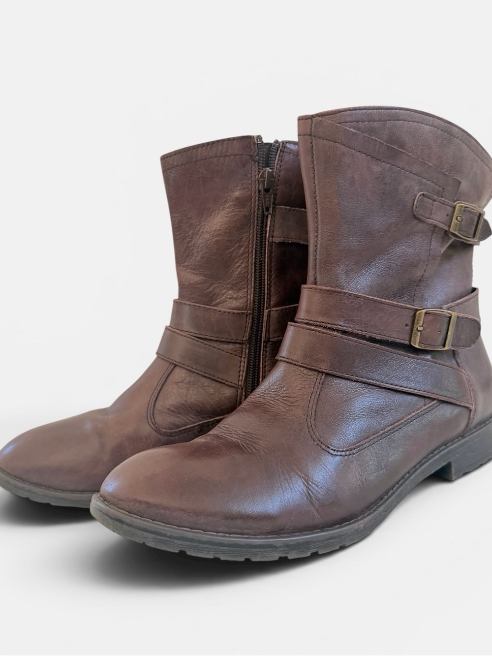 Montana brown leather mid calf boot
